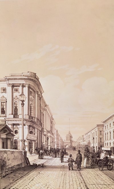 Newski-Prospekt, St. Petersburg, Illustration aus 